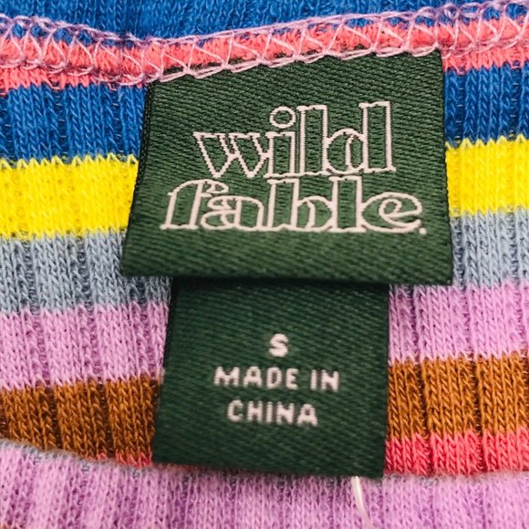 Lot of 2 Shirts Wild Fable Women's Small Long Sleeve Tee Shirts Blue Multicolor - Picture 5 of 16